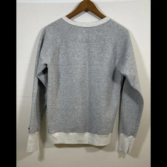 Women’s CHAMPION Gray and white Crew Neck sweatshirt size small - Picture 2 of 4